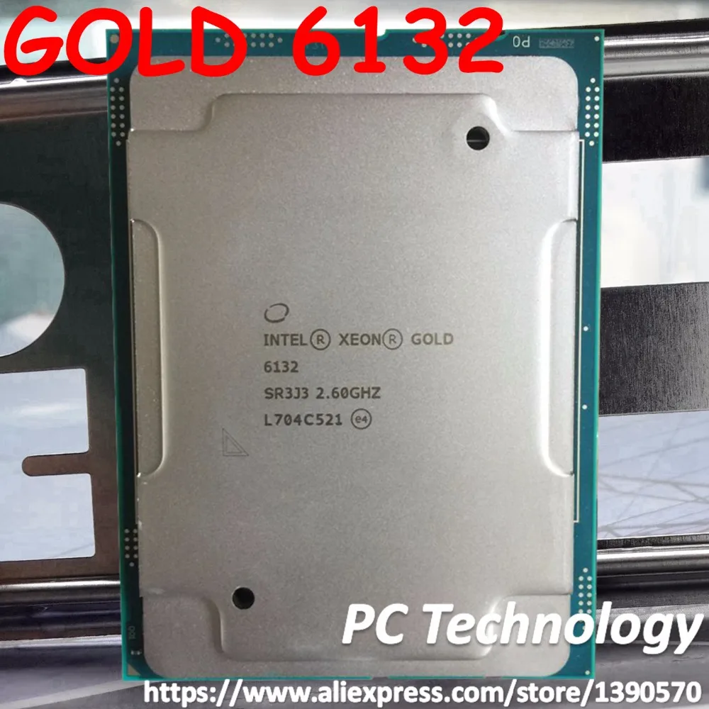 Процессор Intel Xeon GOLD 6132 SR3J3 GOLD6132 19,25 МБ кэш 2,60 ГГц 14 ядер 140 Вт LGA3647 процессор