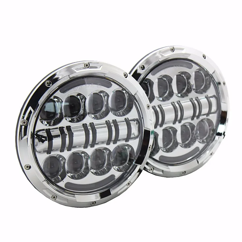 7 Inch Round Headlight with DRL Turn Signal, Integrated LED 2