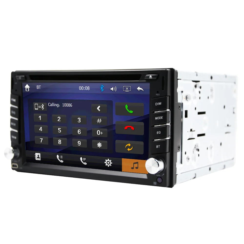 Best Eunavi 2 Din universal Car Radio Double 2Din Car DVD Player GPS Navigation In dash Car PC Stereo Head Unit video subwoofer BT 3