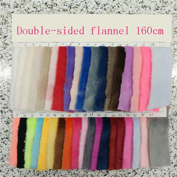 

Double-sided flannel pajamas toy flannel fabric coral fleece fabric color variety Spot