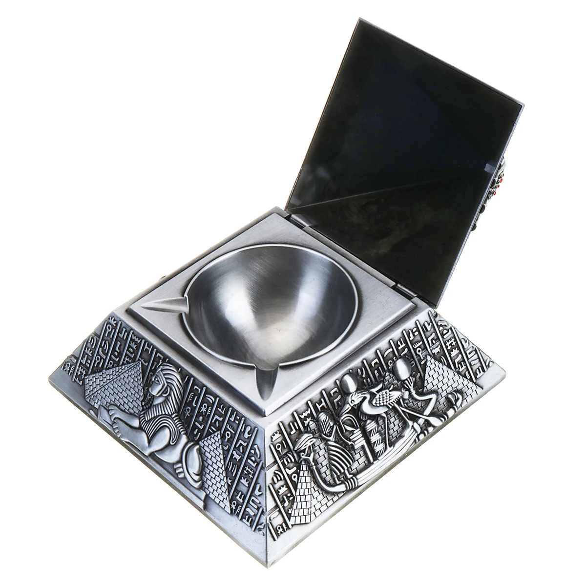 YKPuii Retro Egyptian Pharaoh Tin Alloy Cigar Cigarette Ashtray