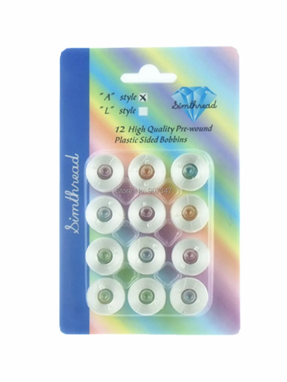 12 PREWOUND MACHINE EMBROIDERY THREAD BOBBINs thread for Brother