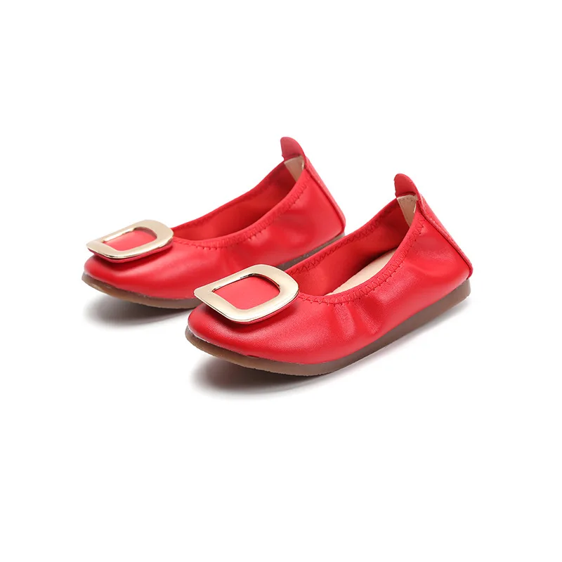 

Girls leather shoes 2019 autumn New Bow Single shoes Kids solid color girls baby student soft sole dance shoes