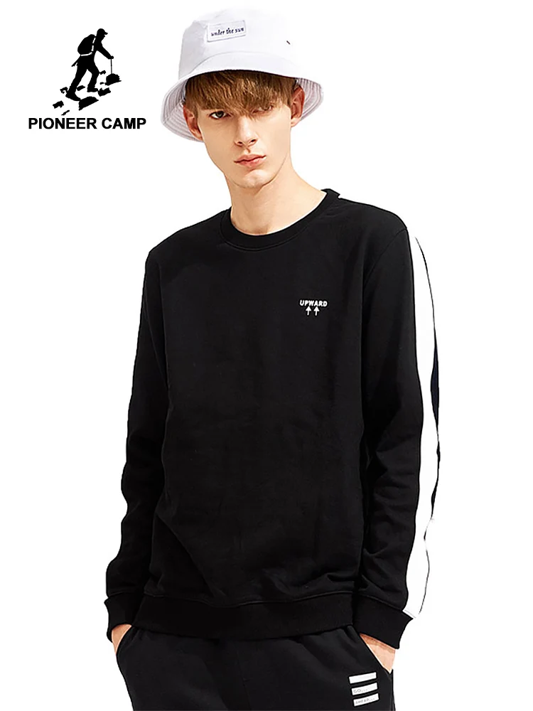 

Pioneer camp sweatshirts mens brand clothing cusual fashion hit color autumn spring hoodies men quality tracksuit AWY802003