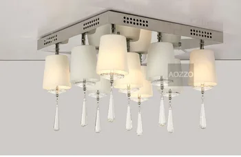 

Noble Luxury 20" Wide 9 Lights Crystal & Glass Hanging Ceiling Light Modern Living Room Bedroom Hotel Ceiling fixtures