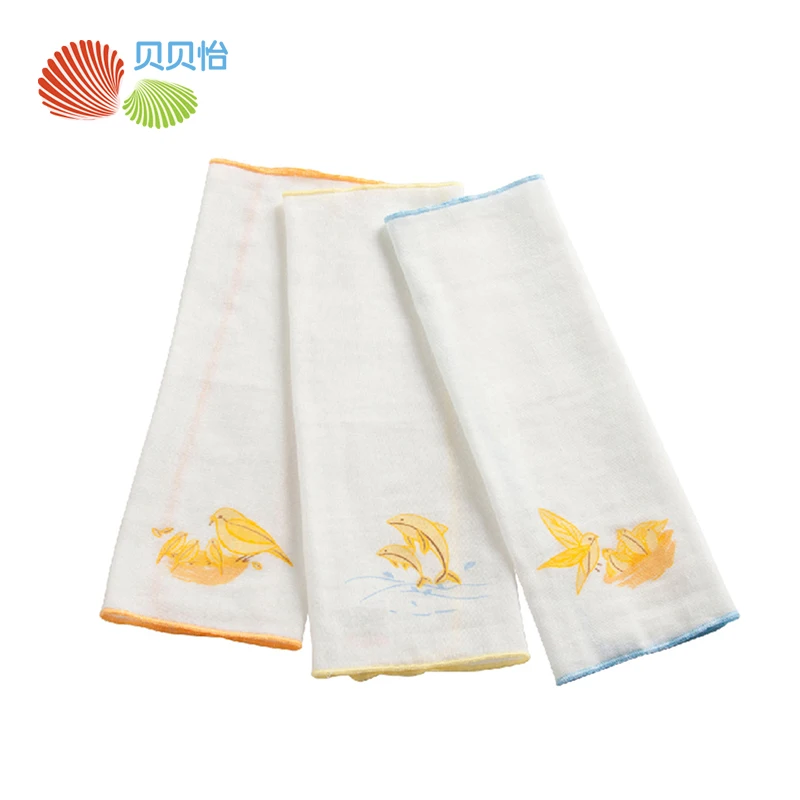

Bornbay 3 pcs baby bibs fashion baby solid bib&burp cloths baby cotton towel baby Saliva towel 3 layer cotton bibs