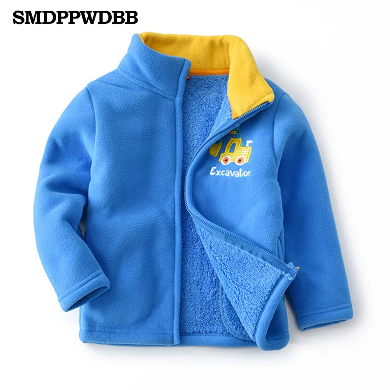 Online 2 8Y niños niñas invierno moda Deporte Sudaderas con capucha de dibujos animados cálido polar sudadera niños ropa para niños bebé niños abrigo chaqueta ropa