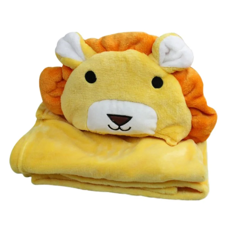 Милый детский халат с капюшоном и рисунком, одеяло, детское полотенце для младенцев