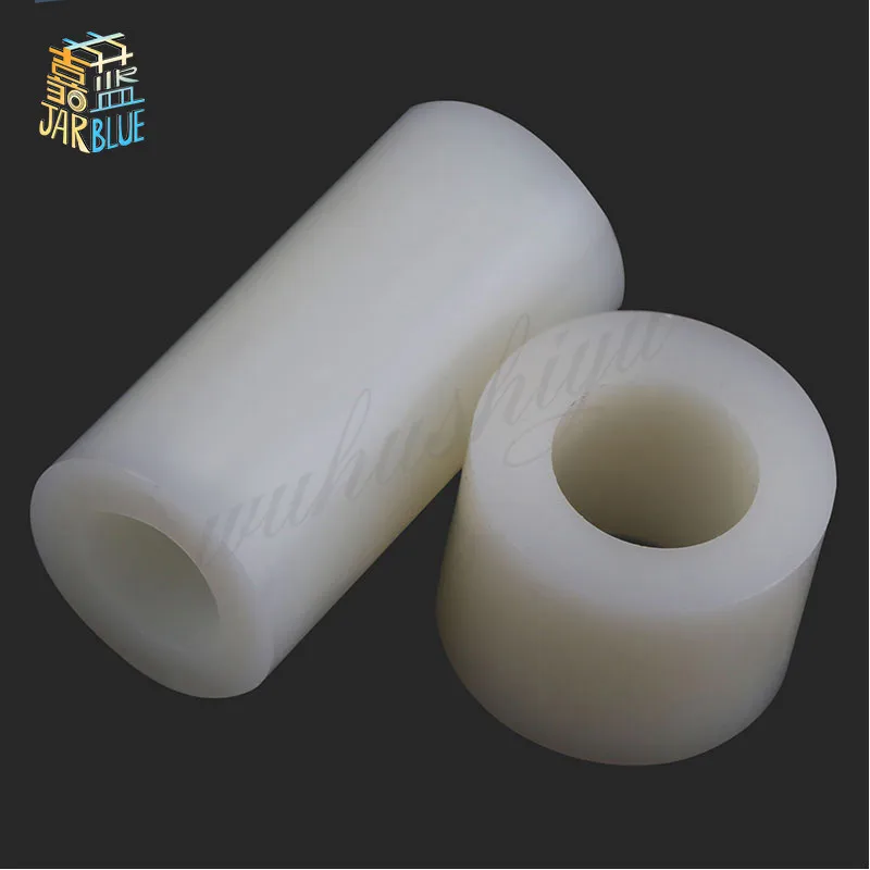 Non-Threaded Spacer 50pcs M3 M4 M5 M6 White Nylon ABS Round Hollow Standoff Washer ID 3mm 4mm 5mm PCB Board Screw Bolt