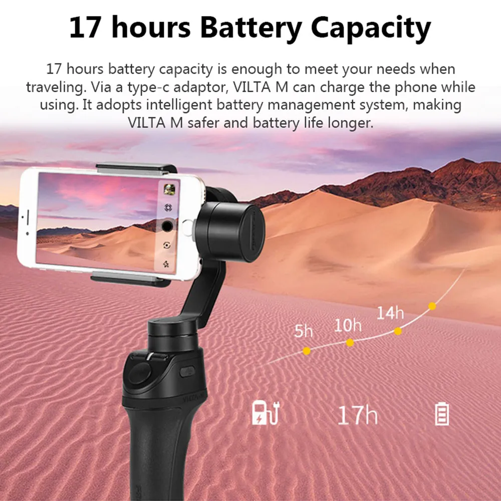 Freevision Vilta m 3 осевой Карманный шарнирный стабилизатор для смартфона iPhone XS XR samsung s8