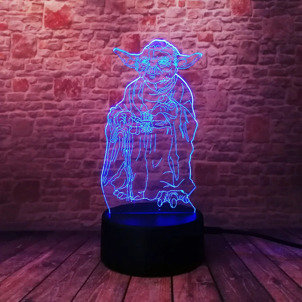  Star Wars 3D Bulbing Lamp Led Master Yoda Leader Vision Atmosphere Night Light Child Kids Bedroom H - 32820535154