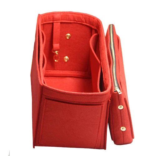 Настраиваемый войлочный Органайзер(со съемными отделениями) Neverfull MM GM PM Speedy 30 25 35 40 кошелек вставка сумка для подгузников - Цвет: Cherry