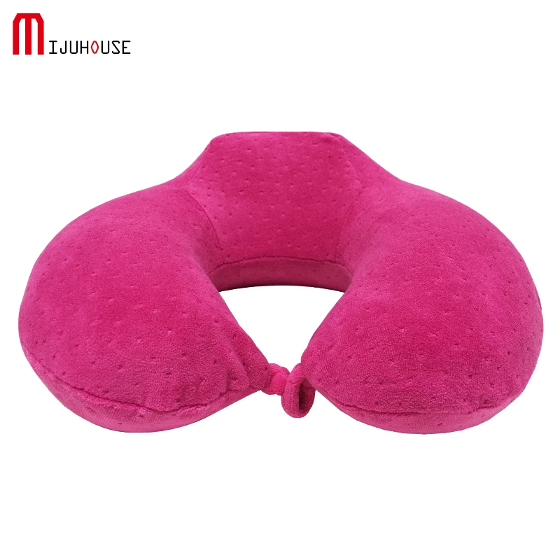 Velvet Memory Foam U Shaped Pillow Travel Neck Pillows Health Care