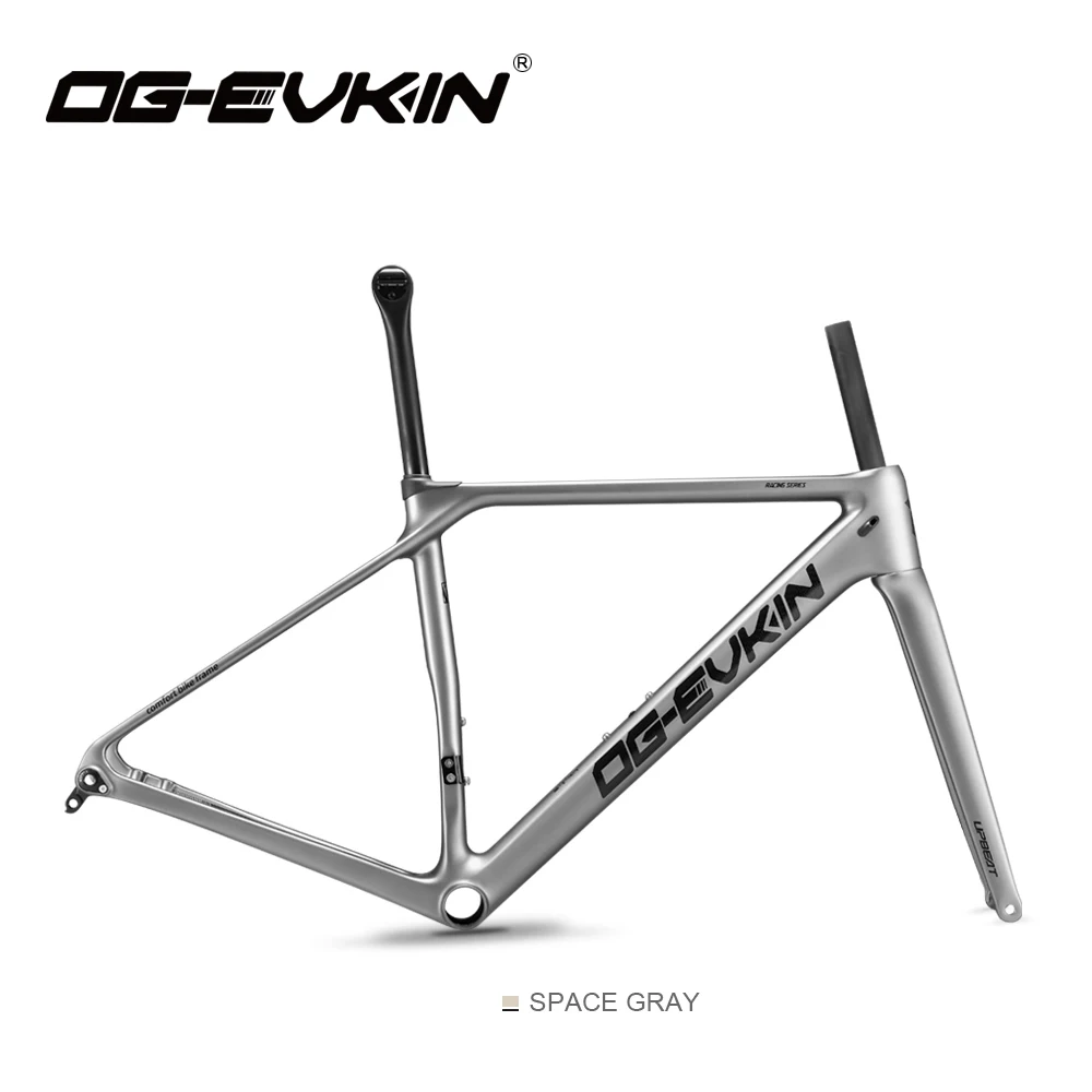 OG-EVKIN CF025 T1000 углеродистая рама для дорожного велосипеда дисковый тормоз UD BB86 дисковая рама Di2 вилка зажим XS s m l 1-1/"-1-1/2" черный