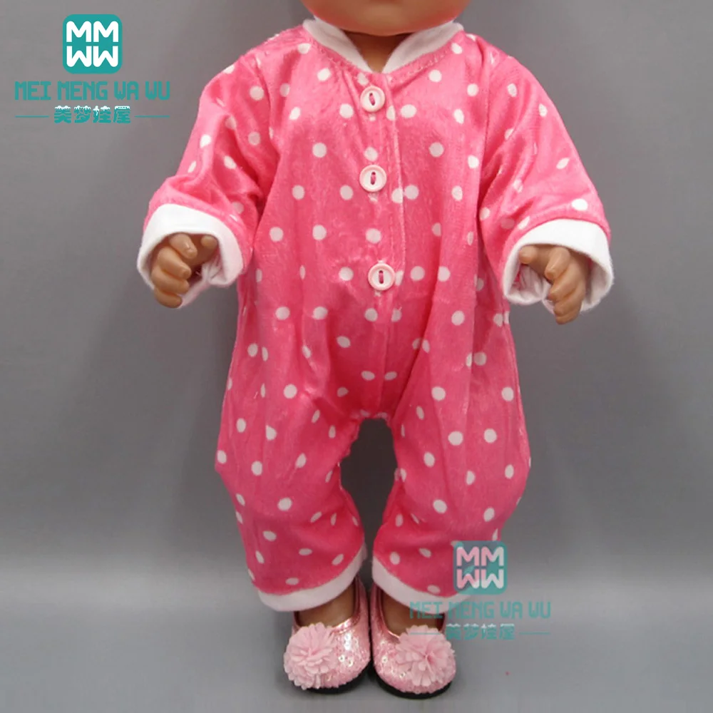 

Doll clothes for 43cm new born doll accessories and American doll cute pink Siamese Set