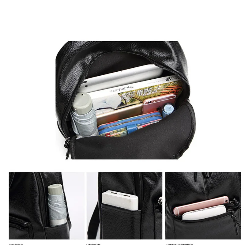 Women Backpacks pu Leather Black Backpack For Girls Female Travel Backpack Normcore Style 2018 Simple hot sale Women Backpacks pu Leather Black Backpack For Girls Female Travel Backpack Normcore Style 2018 Simple hot sale