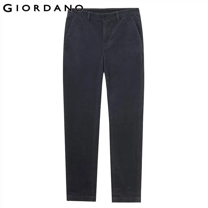 Giordano мужские повседневные вельветовые брюки из натурального хлопка,данные брюки имеют два варианта модели - Цвет: 08Grey