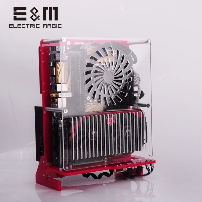  ITX MATX ATX SFF Air Tower Case PC Test Bench Open Frame Vertical Chassis 120 240W Water Cooling Ov