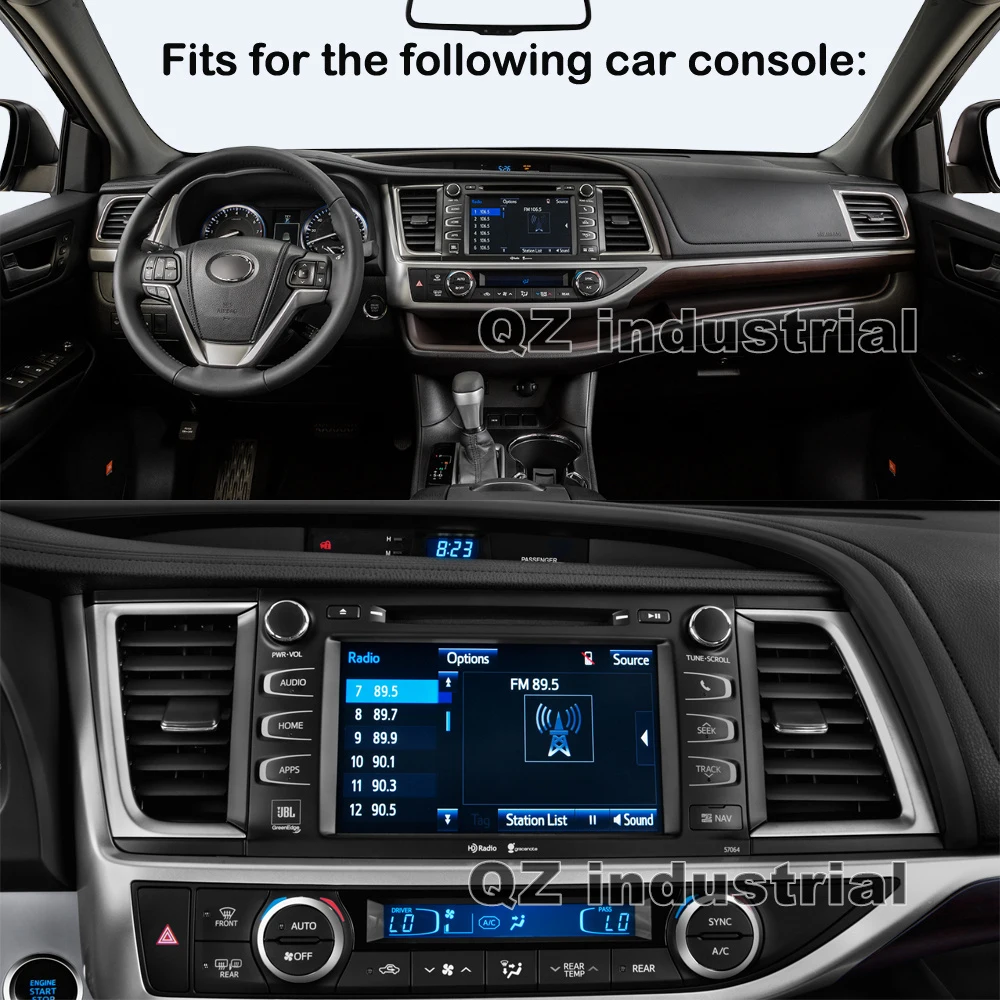 Perfect QZ industrial HD 10.1inch Android 8.1 T3 car dvd player for Toyota highlander 2015 with Canbus Radio GPS BT 3G 4G WIFI RDS Map 2