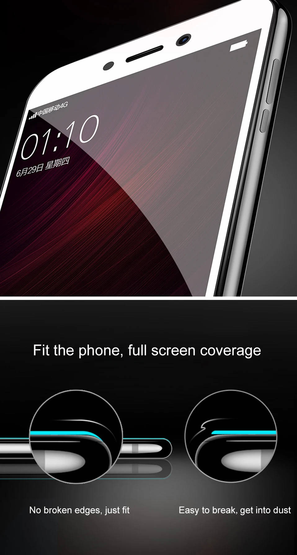 WhaY 5D Tempered Glass For Huawei P Smart Glass Protective Film Curved Edge 9H Full Cover For Huawei P Smart Screen Protector    (1)