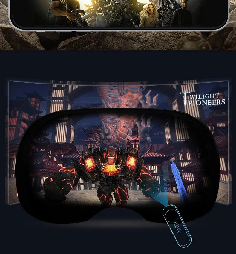 Chaud! 2019 Shinecon Casque 9.0 VR lunettes de réalité virtuelle lunettes 3D Google carton VR Casque boîte pour 4.0-6.3 pouces Smartphone