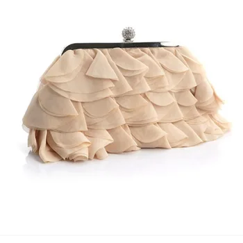 

XIYUAN Off-white/red/black Evening Clutch Bag Women Bags Wedding Handbags Bridal Metal Clutches Bag Chain Shoulder Bag purse