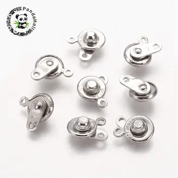 

brass snap clasps, Metal, 16x9mm, hole: 1.2mm