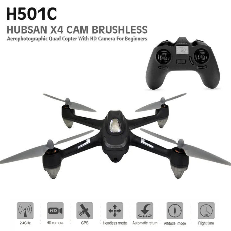 

H501C X4 1080P Camera Brushless Quadcopter GPS Headless Mode Automatic Return RC Drone for Beginners F18978