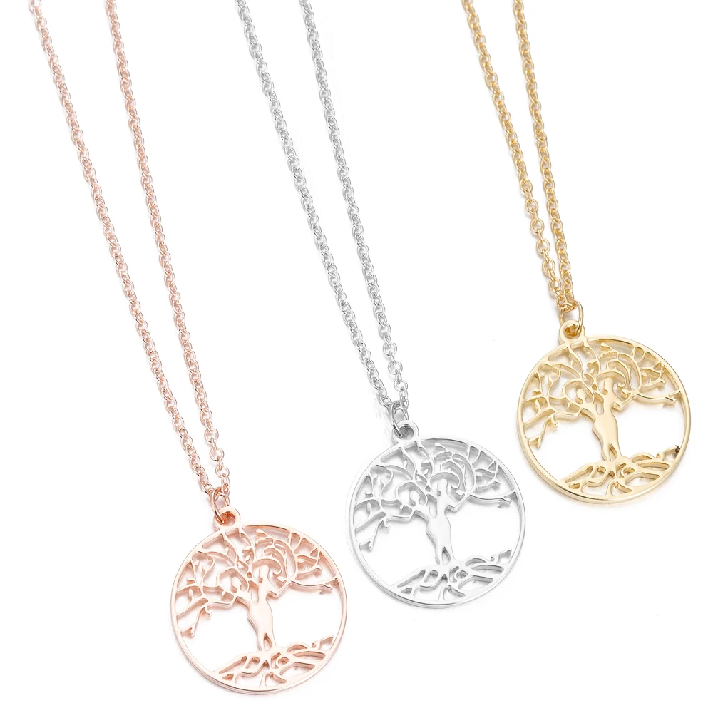 Couple Tree of Life Stainless Steel Statement Necklace