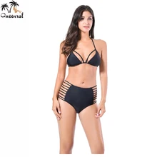 Queenral High waist Swimwear bra women Monokini Braided Bangdage underwear bathing suit beach wear bra for Female swimsuit 2017
