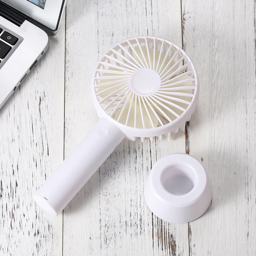 Portable Mini Handheld Fan with Stand Cradle USB Wind Blower
