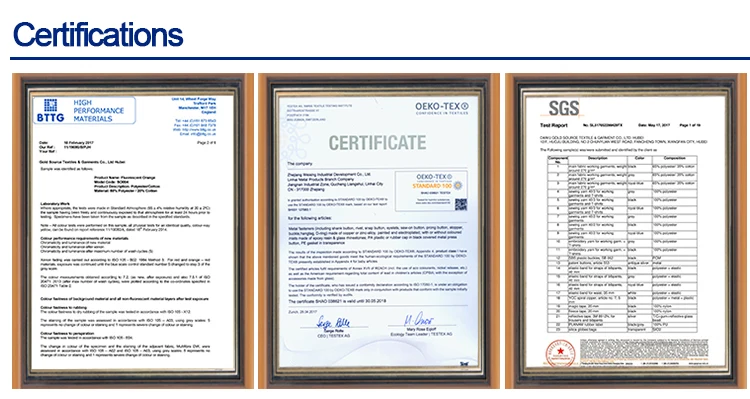 certifications