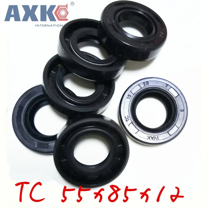 5pcs 55x75x8mm TC Type Skeleton Oil Seal NBR Black 55x85x12/55x90x8