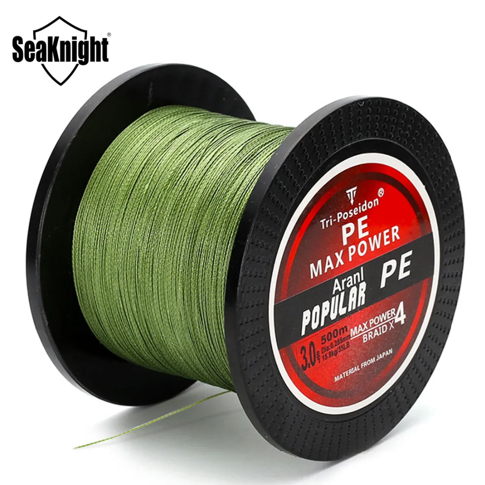  500M SeaKnight Brand Tri-Poseidon Series Super Strong Japan Multifilament PE Braided Fishing Line 8 10 20 30 40 60LB 