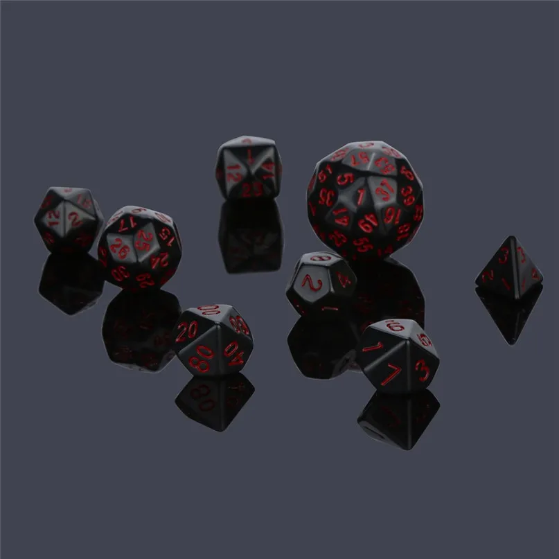 10Pcs 60-sided polyhedral Dice Digital Cubes Party For Game Dungeons & Dragons Polyhedral D60 Multi Sided Acrylic Dice #2P09 (18)