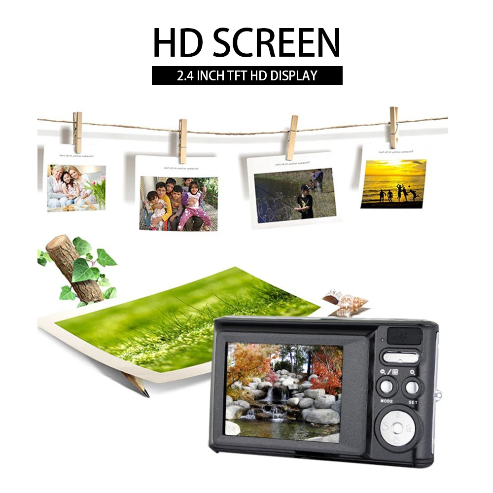 HD экран 2,4 дюймов цифровая селфи камера CMOS 5.0MP Anti-shake1080P с 8X цифровым зумом селфи камера цифровая видеокамера