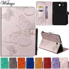 Wekays For Samsung Tab E 9.6 T560 Cartoon Butterfly Leather Funda Case For Samsung Galaxy Tab E 9.6