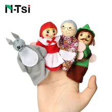 N-Tsi Baby Cartoon Animal Monkey Dog Characters Finger Puppets Theater Show Soft Dolls Props Kids Toys for Children Gift Game