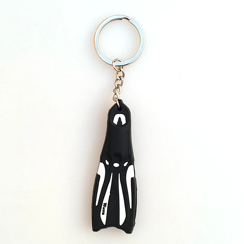 Scuba Diving Fin Flipper Key Chain for Men and Women Keyring for Boat Kayak Surfing Sailing Car Keys Accessory - Various Colors