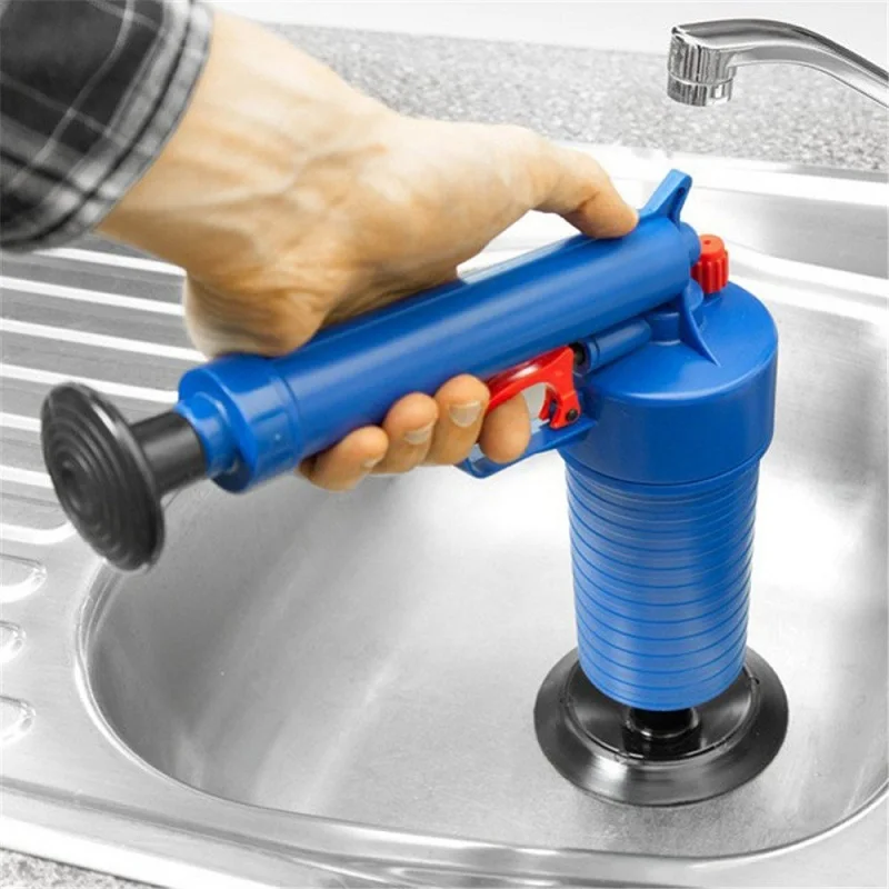 Us 13 92 35 Off Drop Shipping Home High Pressure Air Drain Blaster Pump Plunger Sink Pipe Clog Remover Toilets Bathroom Kitchen Cleaner Kit In Pumps