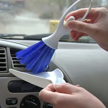 

Mini Dust Pan Brush Set 2 in 1 Small Broom Dustpan Portable In-car Air Conditioner Outlet Cleaner Keyboard Wall Corner Cleaning