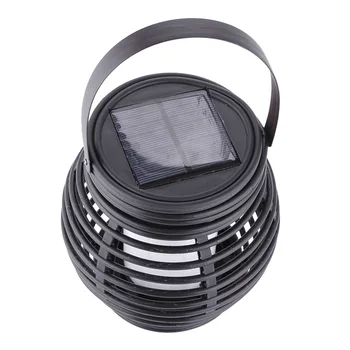 

51 LED Solar Power Outdoor Solar Cage Light Waterproof Home Garden Yard Hanging Lamp Plastic Rattan Lantern Flame Lamp
