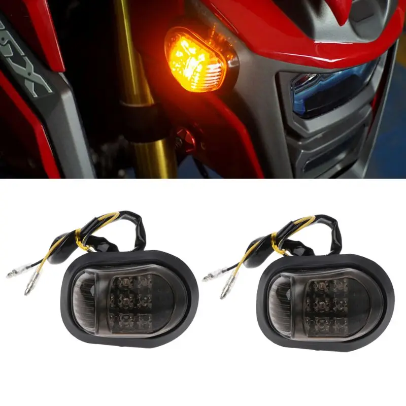 

One Pair Motorcycle LED Turn Signal Indicator Light Blinker Motorbike Lamp Super Bright