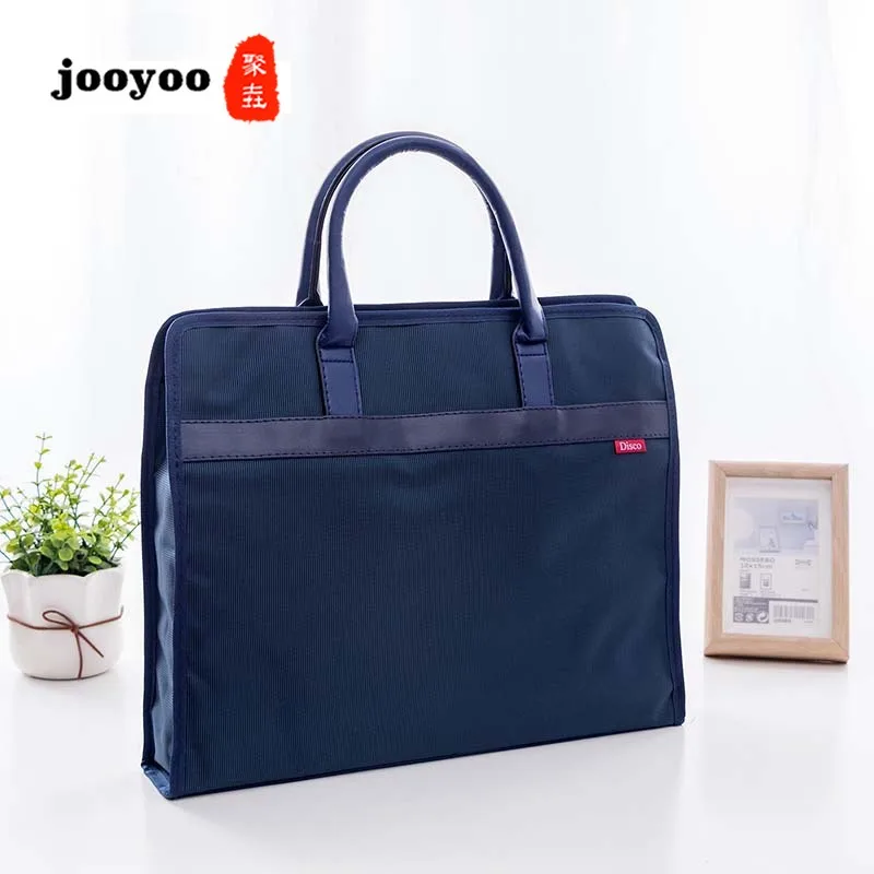 

Man's Simple Business Large Capacity Briefcases File Bag Handbag Information Wear Resistant Conference Packs jooyoo
