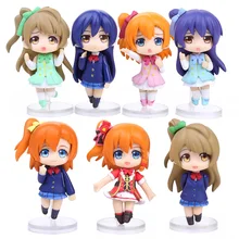 7pcs set love Live School Idol Project PVC Figures Toys Kousaka Honoka Minami Kotori Sonoda Umi