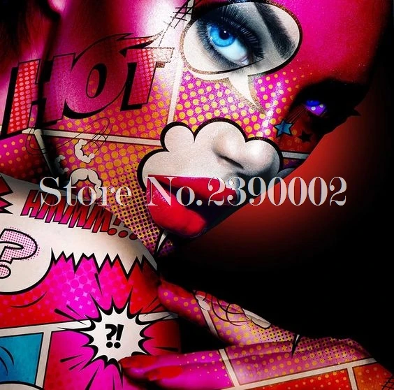 Сексуальная женщина губы 5D DIY Алмазная вышивка крестиком Алмазная вышивка, девушка Татуировка полная Мозаика из стразов дьявол украшение дома - Цвет: B