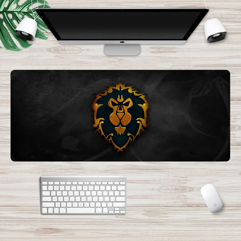 World of Warcraft Gaming Mouse pad Gamer Large 70x30cm Horde Alliance Computer Mousepad Non-Skid Rubber Locking Edge Desk Mat