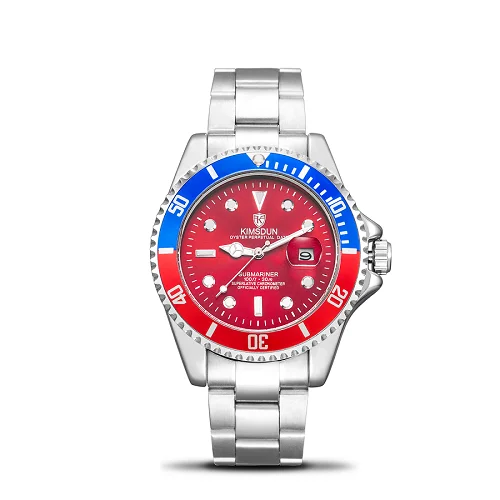 KIMSDUN мужские классические бизнес Кварцевые часы лучший бренд класса люкс спортивные часы модные повседневные мужские наручные часы reloj hombre - Цвет: 13