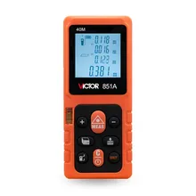 Профессиональный Виктор 851a цифровой Краски лазерный дальномер Рулетка Лазерная максимальная дальность 40 м