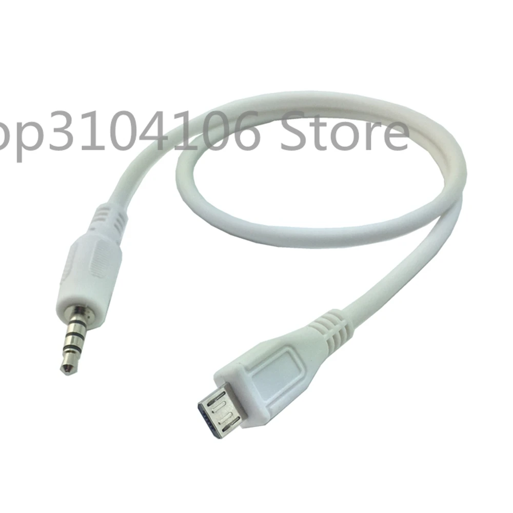 3.5mm Car Hifi AUX Audio Mini USB Cable Cord White For MP3/4 Mini USB Device
